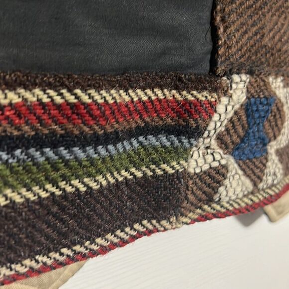 🔥🔥 True Vintage Aztec Native American Hand Stitched Wool Vest - GUC - Men Sz S - Picture 7 of 12